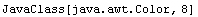 JavaClass[java.awt.Color, 8]