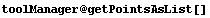 toolManager @ getPointsAsList[]