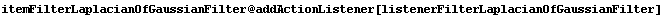 itemFilterLaplacianOfGaussianFilter @ addActionListener[listenerFilterLaplacianOfGaussianFilter]