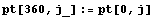 pt[360, j_] := pt[0, j]